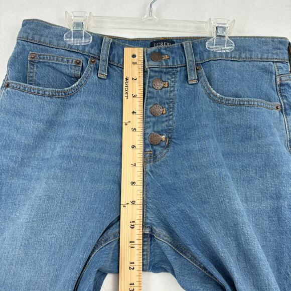 J. Crew Mid Rise Flare Crop Jeans Stretch Denim Button Fly Women's Size 28 - Picture 8 of 11